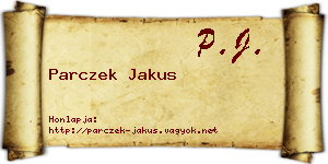 Parczek Jakus névjegykártya